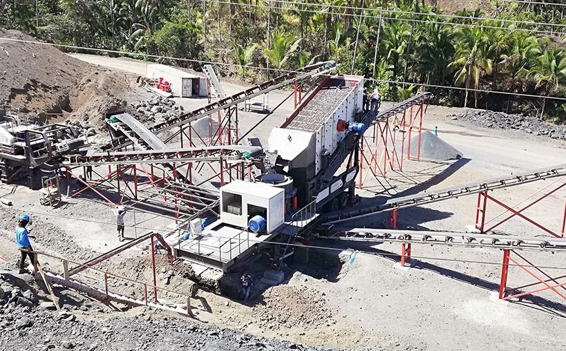 菲律賓時產(chǎn)100-200噸煤矸石移動破碎生產(chǎn)線