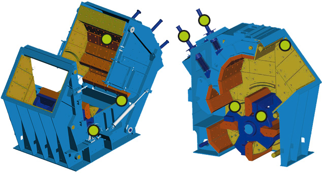 150TPH反擊式破碎機(jī)工作原理