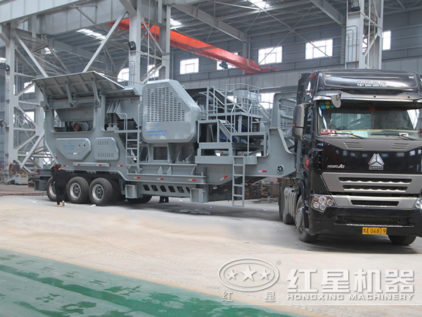 移動(dòng)破碎站車間圖