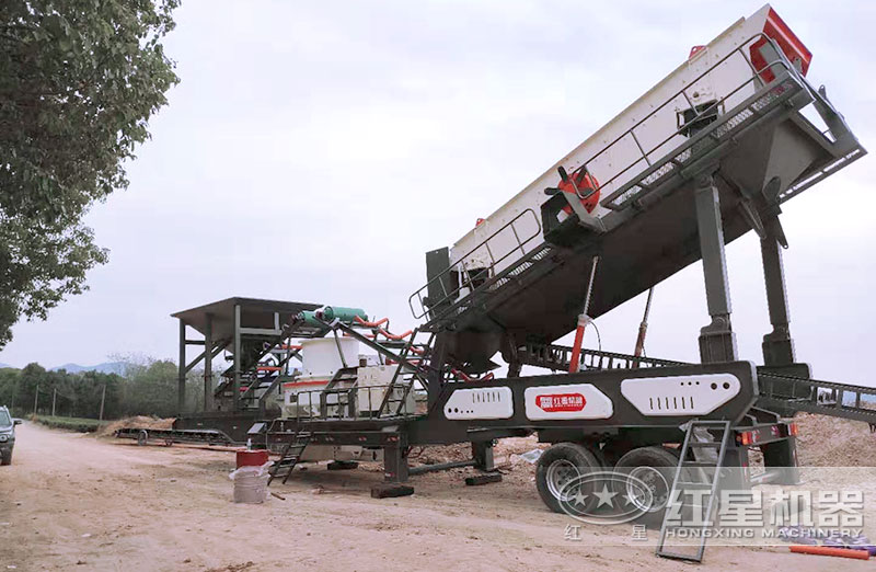 移動(dòng)制砂機(jī)，移動(dòng)自如，粒度調(diào)節(jié)方便