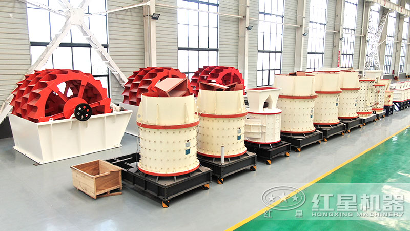 紅星機(jī)器洗砂機(jī)設(shè)備車(chē)間一角