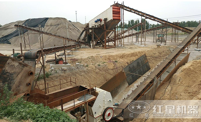 錘式破碎機單機配置的混凝土粉碎生產(chǎn)線