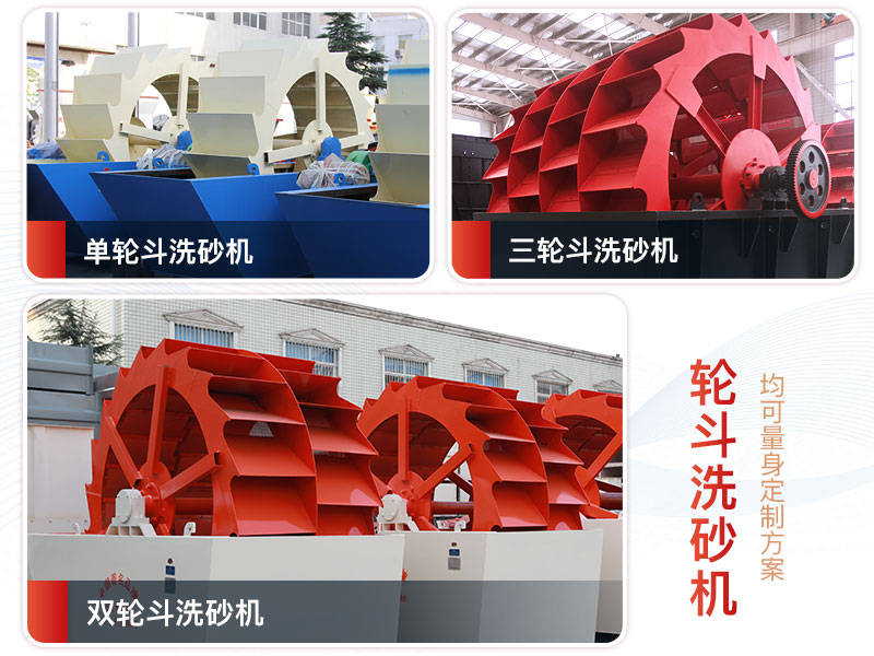 輪斗洗砂機(jī)類型有單輪斗、雙輪斗以及三輪斗