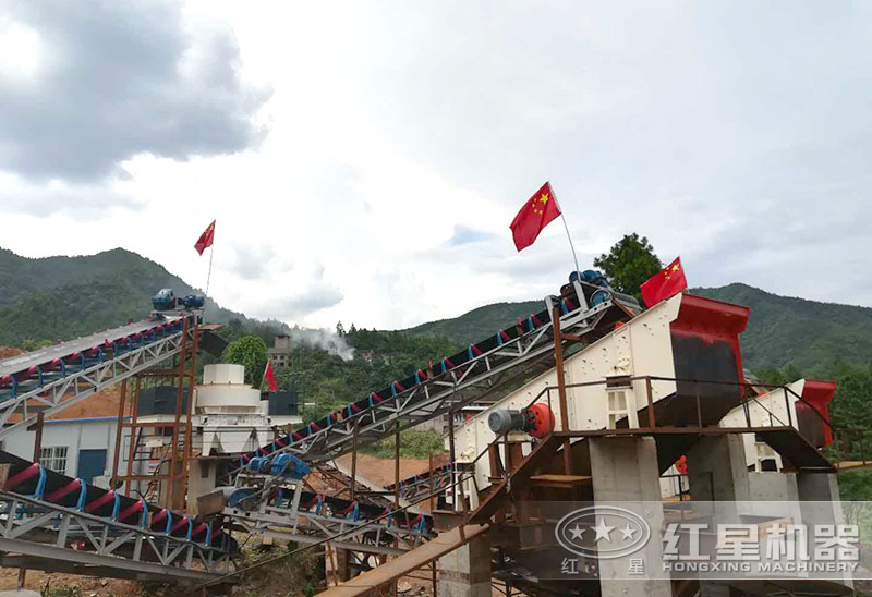 鵝卵石制砂機(jī)配置時(shí)產(chǎn)量100噸生產(chǎn)線