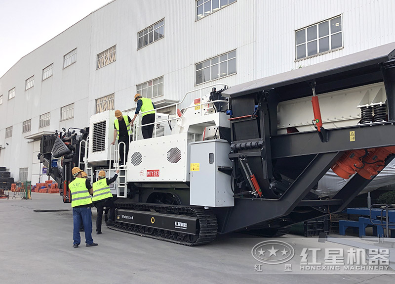 紅星機器移動制砂機一體式價格工廠直銷，客戶實地考察