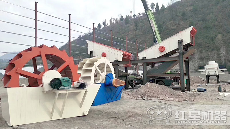 紅星機器洗泥洗砂設(shè)備客戶安裝現(xiàn)場
