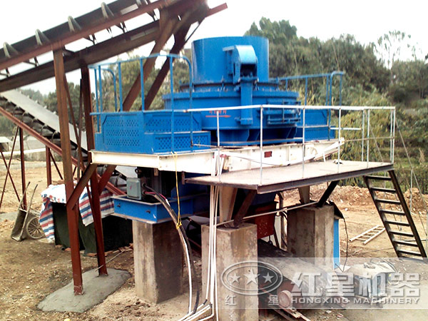 砂石生產(chǎn)線制砂機(jī)大圖特寫(xiě)