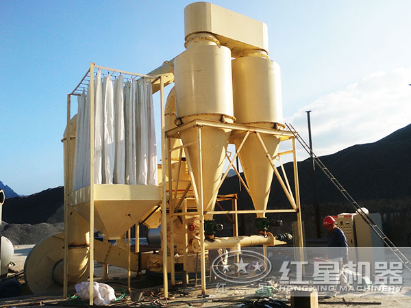 磨石粉的生產現(xiàn)場