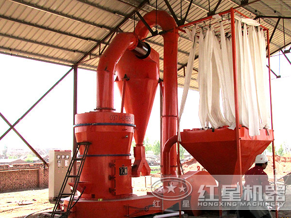 石料磨粉現(xiàn)場