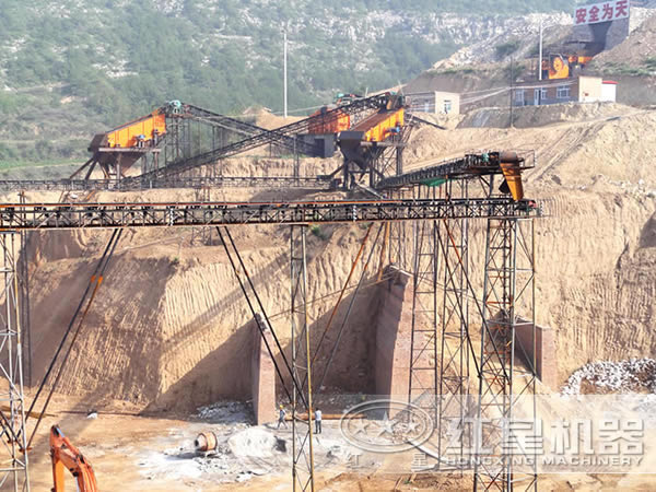 砂石生產(chǎn)線實(shí)景