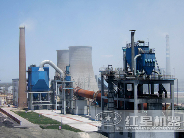 石灰回轉(zhuǎn)窯現(xiàn)場作業(yè)遠(yuǎn)景實(shí)拍