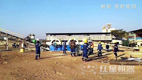 洗砂機(jī)現(xiàn)場展示圖