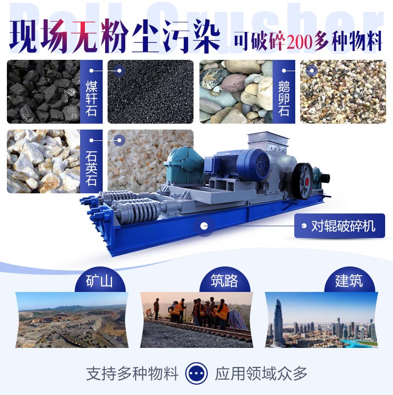 對(duì)輥破碎機(jī)物料適用范圍