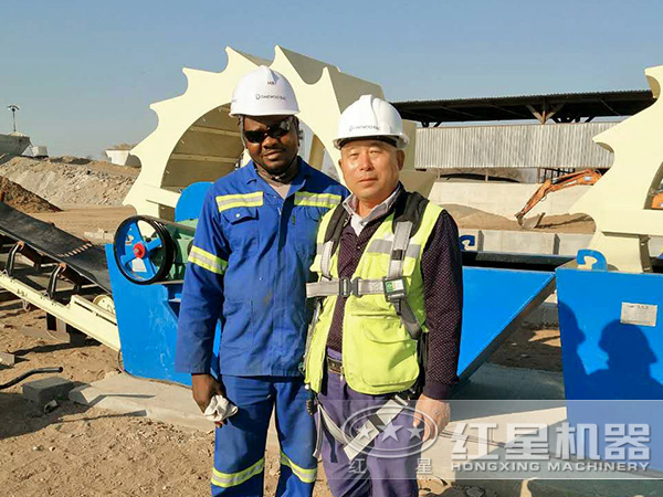 石粉洗砂機(jī)客戶留影