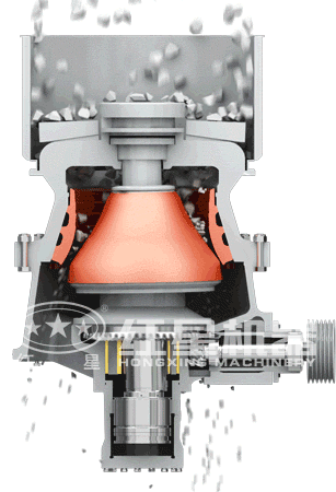 單杠圓錐破碎機(jī)結(jié)構(gòu)原理圖