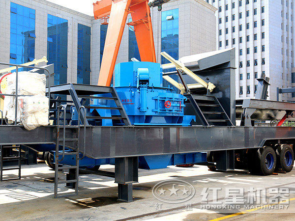 輪胎式移動鵝卵石打砂機