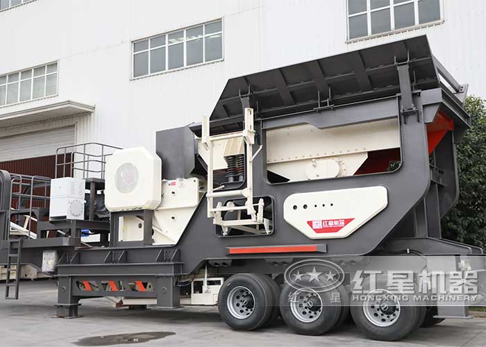 移動(dòng)顎式破碎機(jī)+給料機(jī)
