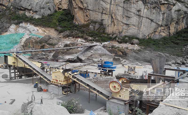 石頭制砂機現(xiàn)場實拍
