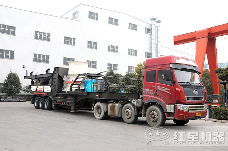 可隨意移動(dòng)的流動(dòng)石子加工機(jī)械發(fā)貨中