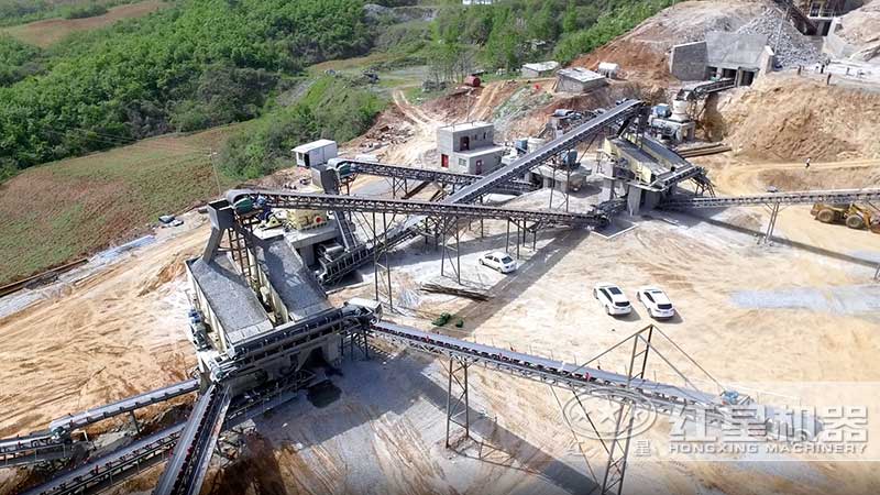 南陽(yáng)桐柏石料加工現(xiàn)場(chǎng)