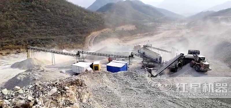 位于北京通州的移動(dòng)機(jī)制砂石場