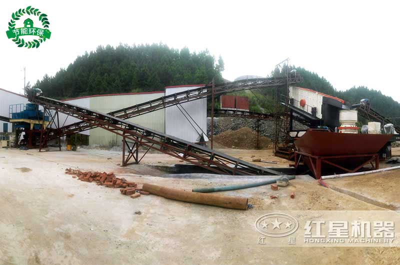 石子加工設(shè)備混合配置現(xiàn)場(chǎng)