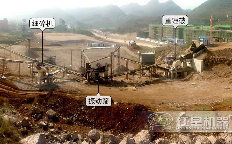 高效細(xì)碎制砂現(xiàn)場(chǎng)