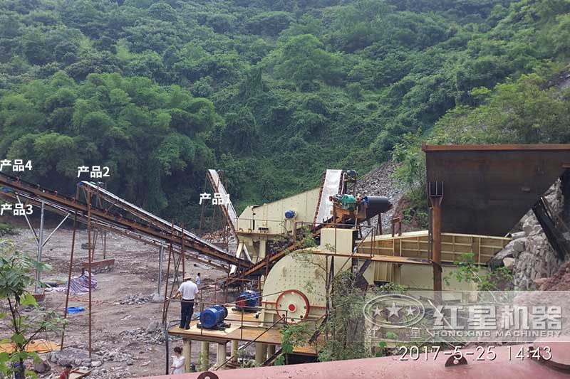 重錘式破碎機(jī)配置的簡(jiǎn)配砂石生產(chǎn)線(xiàn)