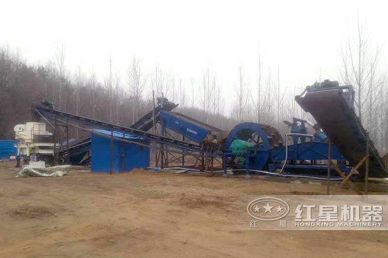 砂石整形加洗沙加細(xì)沙回收現(xiàn)場(chǎng)