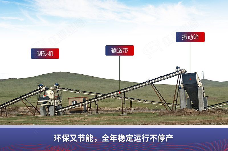 內蒙時產100噸制砂現(xiàn)場