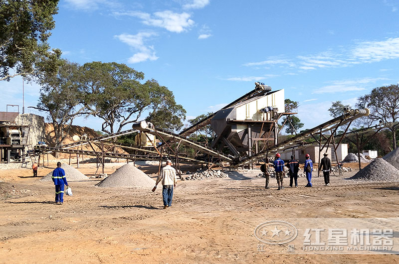 石料破碎生產線生產現場