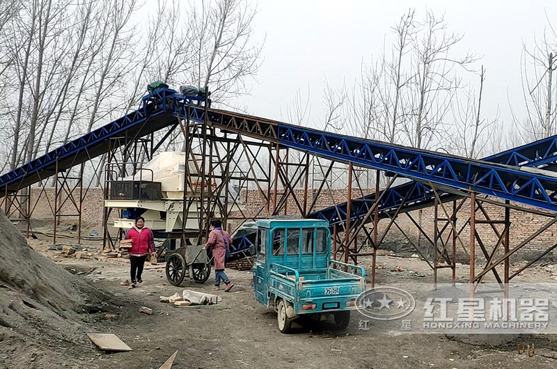 山東時(shí)產(chǎn)100噸小型制砂廠
