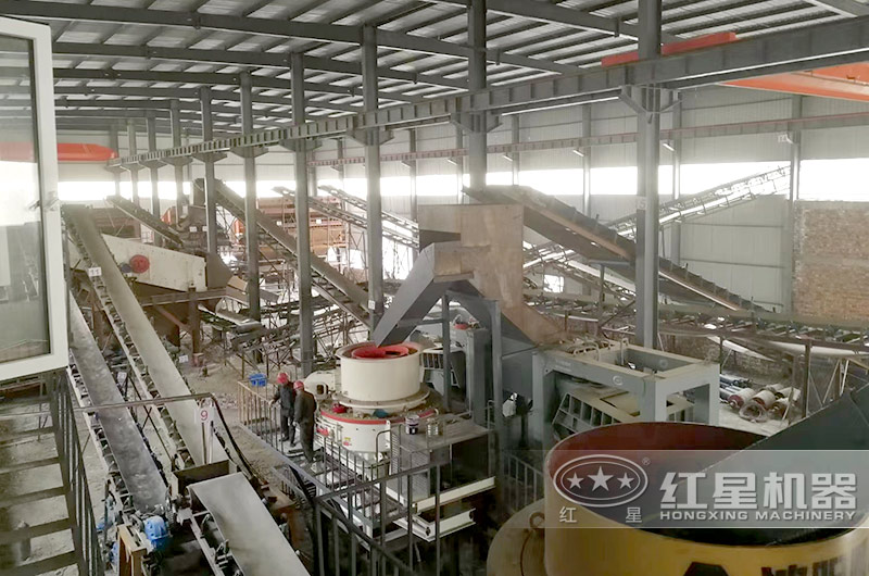 新型制沙機現(xiàn)場