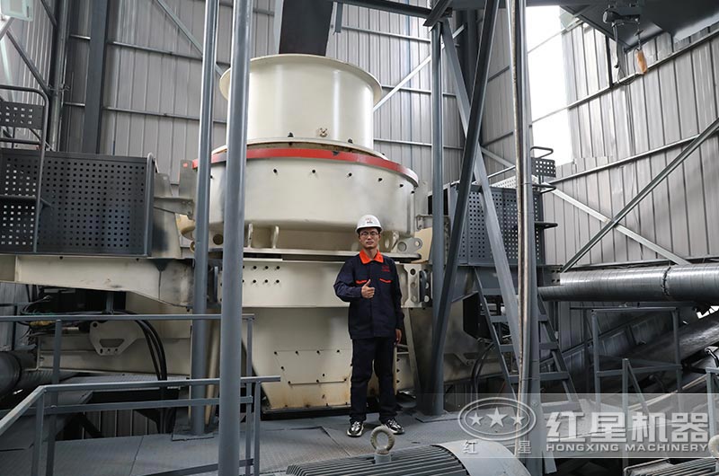 砂石骨料制砂機(jī)現(xiàn)場(chǎng)
