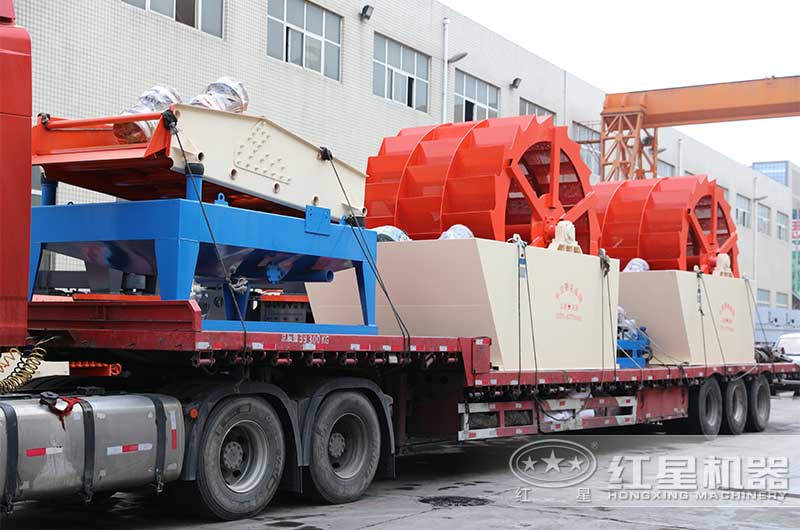 帶細沙回收功能的輪式洗砂機發(fā)貨