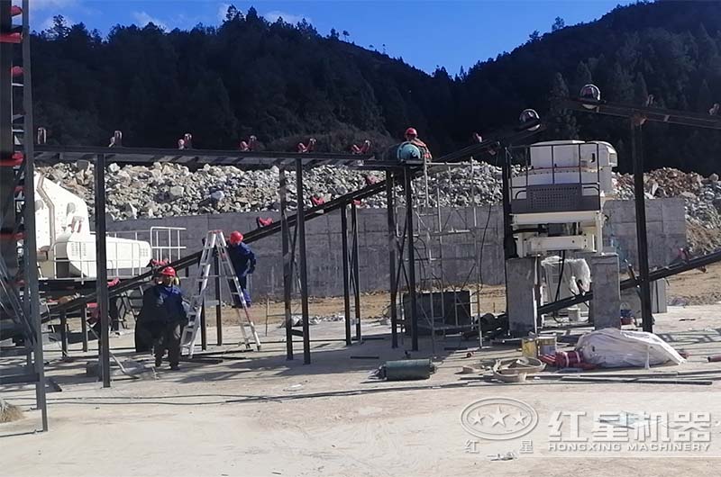 反擊破與制砂機(jī)現(xiàn)場