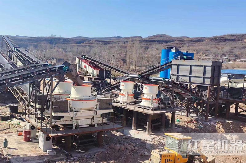 SC250（細(xì)碎）單缸圓錐碎石機(jī)和HVI1250制砂整形機(jī)