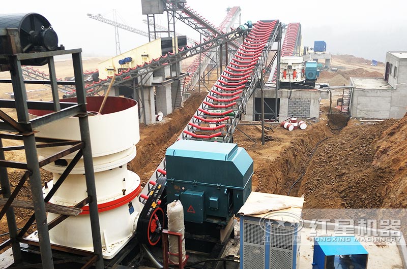 二級細(xì)碎部分主要以圓錐破為主