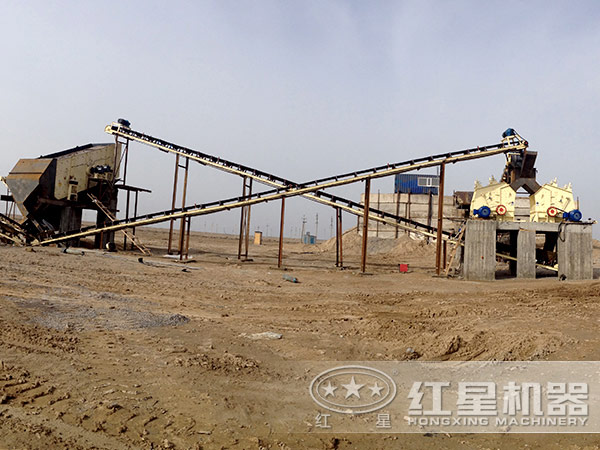 200噸石料生產線現(xiàn)場